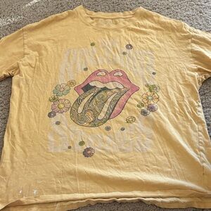 Aeropostale Beige Crew Neck T-Shirt